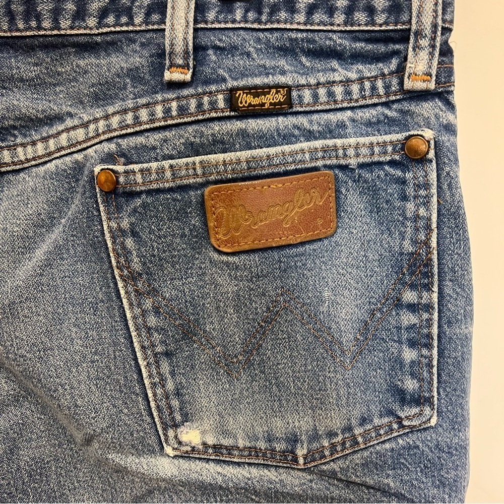 Wrangler Vintage 1980s Men’s Straight Leg Jeans 100% Cotton Size 42 x 30 - Picture 6 of 14